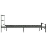vidaXL Cadre de lit sans matelas gris métal 120x200 cm