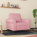 vidaXL Fauteuil Rose 60 cm Velours
