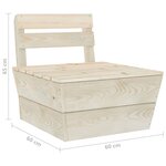 vidaXL Salon de jardin palette 3 Pièces Bois d'épicéa imprégné