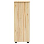 vidaXL Cabinet Roulant avec Tiroirs avec roue MOSS Vernis transparent