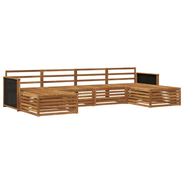 vidaXL Ensemble de canapés d'extérieur 6 pc Bois d'Acacia Massif
