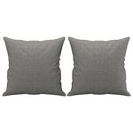 vidaXL Canapé 2 places et oreillers et coussins Gris foncé 140cm Tissu