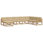 vidaXL Ensemble de canapés d'extérieur 8 Pièces Blanc et Beige