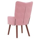 vidaXL Fauteuil relaxant Rose 63 x 67 x 94 cm Velours
