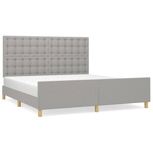 vidaXL Cadre de lit sans matelas gris clair tissu