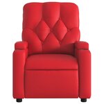 vidaXL Fauteuil de massage inclinable électrique rouge similicuir