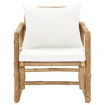 vidaXL Chaises de jardin lot de 2 avec coussins et oreillers Bambou