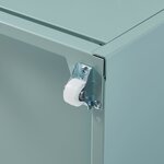 Caisson de bureau armoire meuble de rangement à roulettes avec 5 tiroirs 69 x 28 x 41 cm vert menthe 03_0009108