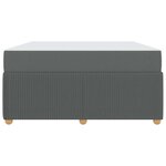 vidaXL Cadre de lit avec matelas Gris foncé 160 x 200 cm tissu