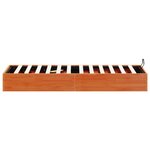vidaXL Cadre de lit ottoman avec rangement Brun Ciré 90 x 200 cm