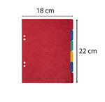 Intercalaires Carte Lustrée 225g 6 Positions - Format Écolier 17x22cm - Couleurs Assorties - X 20 - Exacompta
