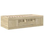 vidaXL Lit de jour et tiroirs chêne sonoma 90x190 cm bois d'ingénierie