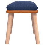 vidaXL Repose-pied Bleu 45x29 5x35 cm Tissu et similicuir