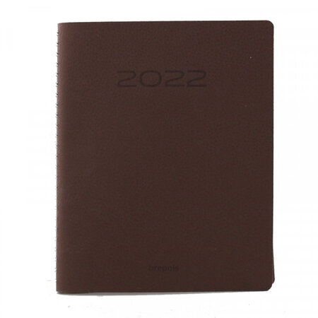 Agenda semainier 2022 timing calvi - 17 1 x 22 cm - brun - brepols