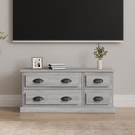 vidaXL Meuble TV sonoma gris 100x35 5x45 cm bois d'ingénierie
