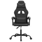 vidaXL Chaise de jeu pivotante Noir Similicuir