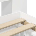 vidaXL Cadre de lit avec rangement Blanc 90 x 190 cm Bois d'ingénierie