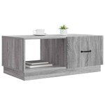 vidaXL Table basse Sonoma gris 90 x 50 x 37 cm Bois d'ingénierie