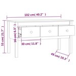 vidaXL Table basse Noir 102x49x55 cm Bois massif de pin
