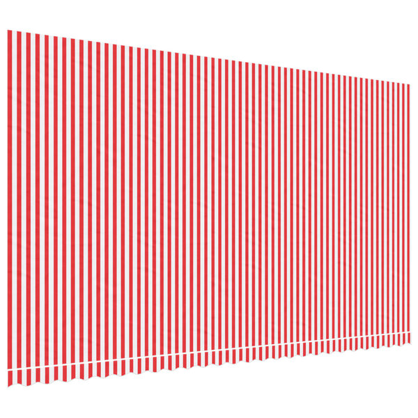 vidaXL Tissu de remplacement pour auvent rayures rouges et blanches