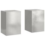 vidaXL Supports de plantes extérieurs Pilier 2 Pièces 24x24x35 cm Acier inoxydable