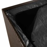 vidaXL Boîte de rangement de jardin marron 110x50x58 cm résine tressée