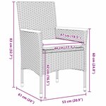 vidaXL Ensemble de salle à manger de jardin 9 pièces avec des coussins en poly rotin gris
