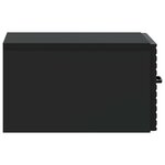 vidaXL Cabinet de chevet mural avec tiroir Noir 34 5 x 33 x 20 cm