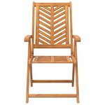vidaXL Chaises de jardin inclinables lot de 3 bois massif d'acacia