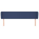 vidaXL Tête de lit avec oreilles Bleu 183x23x78/88 cm Tissu