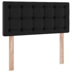 vidaXL Lit avec rangement et matelas Noir 90 x 190 cm Simili cuir