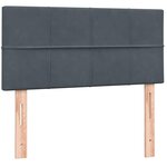 vidaXL Sommier à lattes de lit et matelas gris foncé 100x210cm velours