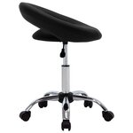 vidaXL Chaise pivotante à manger Noir Similicuir