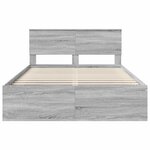 vidaXL Cadre de lit Gris Sonoma 150 x 200 cm Bois d'ingénierie