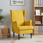 vidaXL Fauteuil Jaune Velours