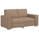 vidaXL Canapé deux places Cappuccino 160 cm Simili cuir