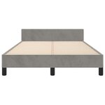 vidaXL Cadre de lit sans matelas gris clair 120x200 cm velours