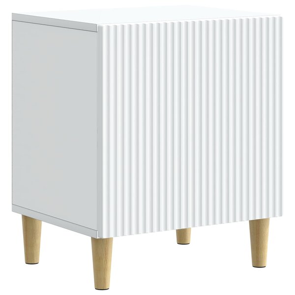 vidaXL Cabinet de chevet Blanc 43 x 34 5 x 50 cm Bois d'ingénierie