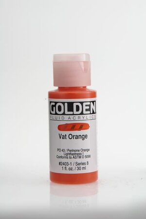 Peinture Acrylic FLUIDS Golden VIII 30ml Vat Orange
