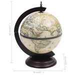 vidaXL Support de vin globe de dessus de table Bois d'eucalyptus Vert