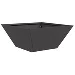 vidaXL Jardinière noire en métal 35x35x15 cm  en acier.