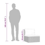 vidaXL Canapé central de jardin avec coussins noir résine tressée