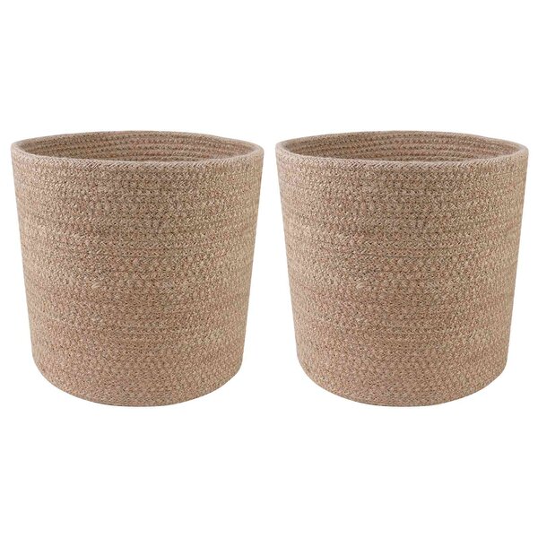 vidaXL Ensemble de Pots à Plantes 2 Pièces Naturel Ø 21 x 21 cm