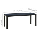 vidaXL Banc de jardin 110 cm acier et WPC noir