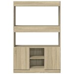 vidaXL Buffet haut chêne sonoma 92x33x140 cm bois d'ingénierie