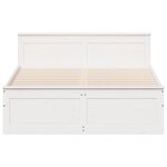vidaXL Cadre de lit sans matelas avec tête de lit blanc 150x200 cm pin