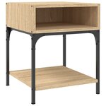 vidaXL Tables de chevet 2 Pièces chêne sonoma 40x41x50 cm bois ingénierie