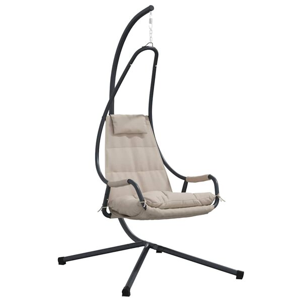 vidaXL Chaise suspendue Acier 94 x 107 x 196 5 cm Taupe