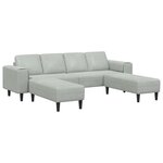 vidaXL Canapé de salon 3 pc Gris clair
