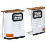 vidaXL Buffet Bois de manguier massif Forme de camion Blanc